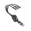 3 in 1 retractable charging cable
